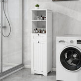 One-Compartment One-Drawer Tilt-Out Laundry Sorter Cabinet - White