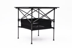 3-Piece Folding Table Chairs Set Patio Garden for Camping, BBQ & Backyard, Black/Blue