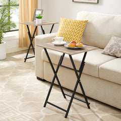 2-Piece Folding TV Tray Table, No Assembly Needed