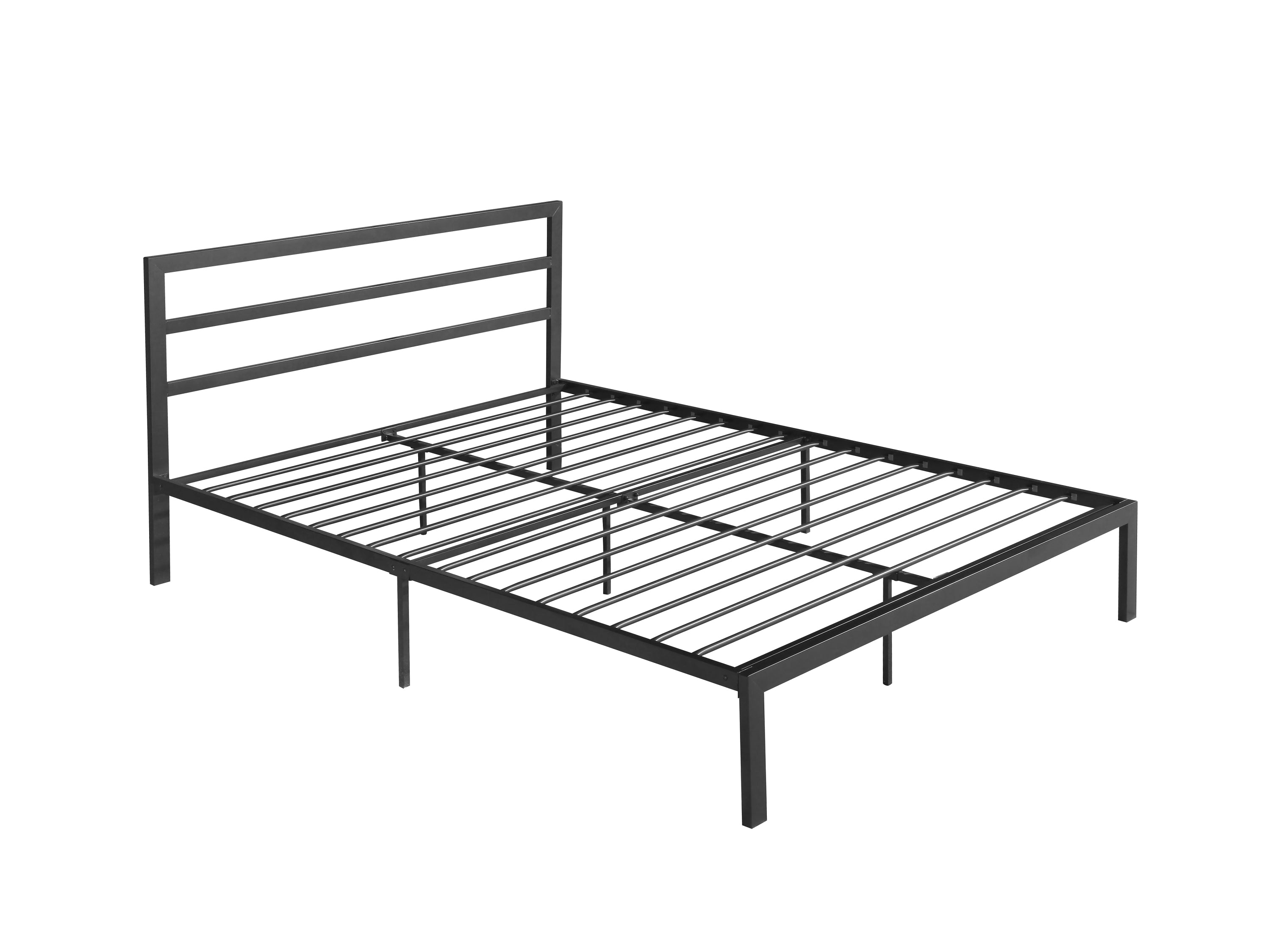 Queen Size Metal Bed Frame with Headboard Charcoal Grey Queen Size Metal Bed Frame with Headboard Charcoal Grey