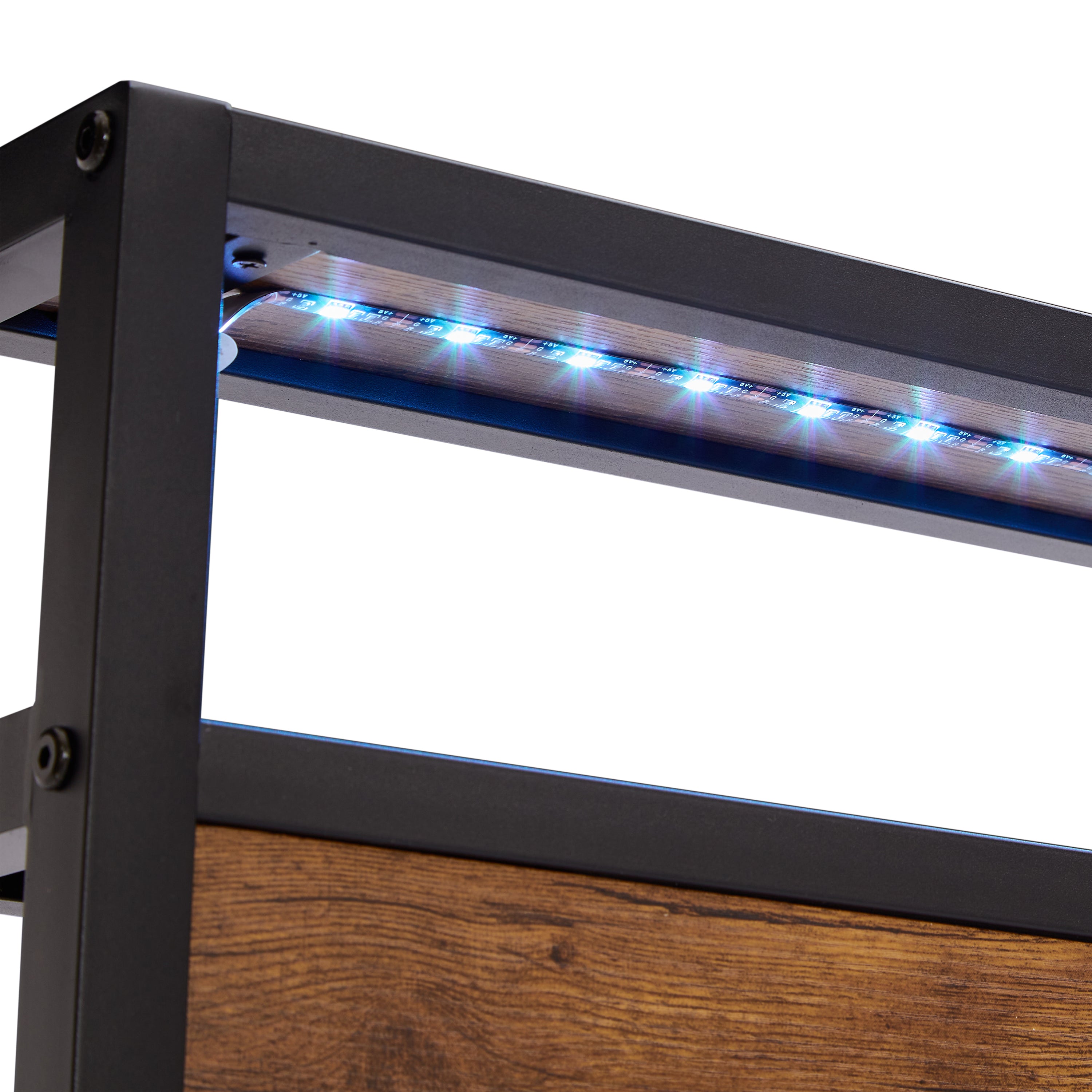 Queen Size Metal Platform Bed Frame with Wooden Headboard and Footboard with USB LINER,LED Lights, No Box Spring Needed, Large Under Bed Storage, Easy Assemble Queen Size Metal Platform Bed Frame with Wooden Headboard and Footboard with USB LINER,LED Lights, No Box Spring Needed, Large Under Bed Storage, Easy Assemble