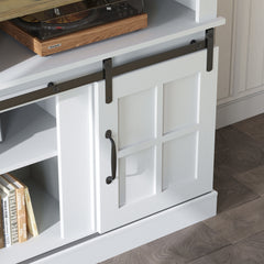 58 Inch TV Stand with Storage Cabinet and Shelves, TV Console Table Entertainment Center for Living Room,Bedroom