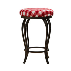 Set of 2 Bar Stools, 25.5" Industrial Counter Chairs with Footrest