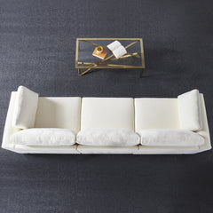 modular sofa white chenille fabric, simple and grand, the seat and back is very soft. this is also a KNOCK DOWN sofa