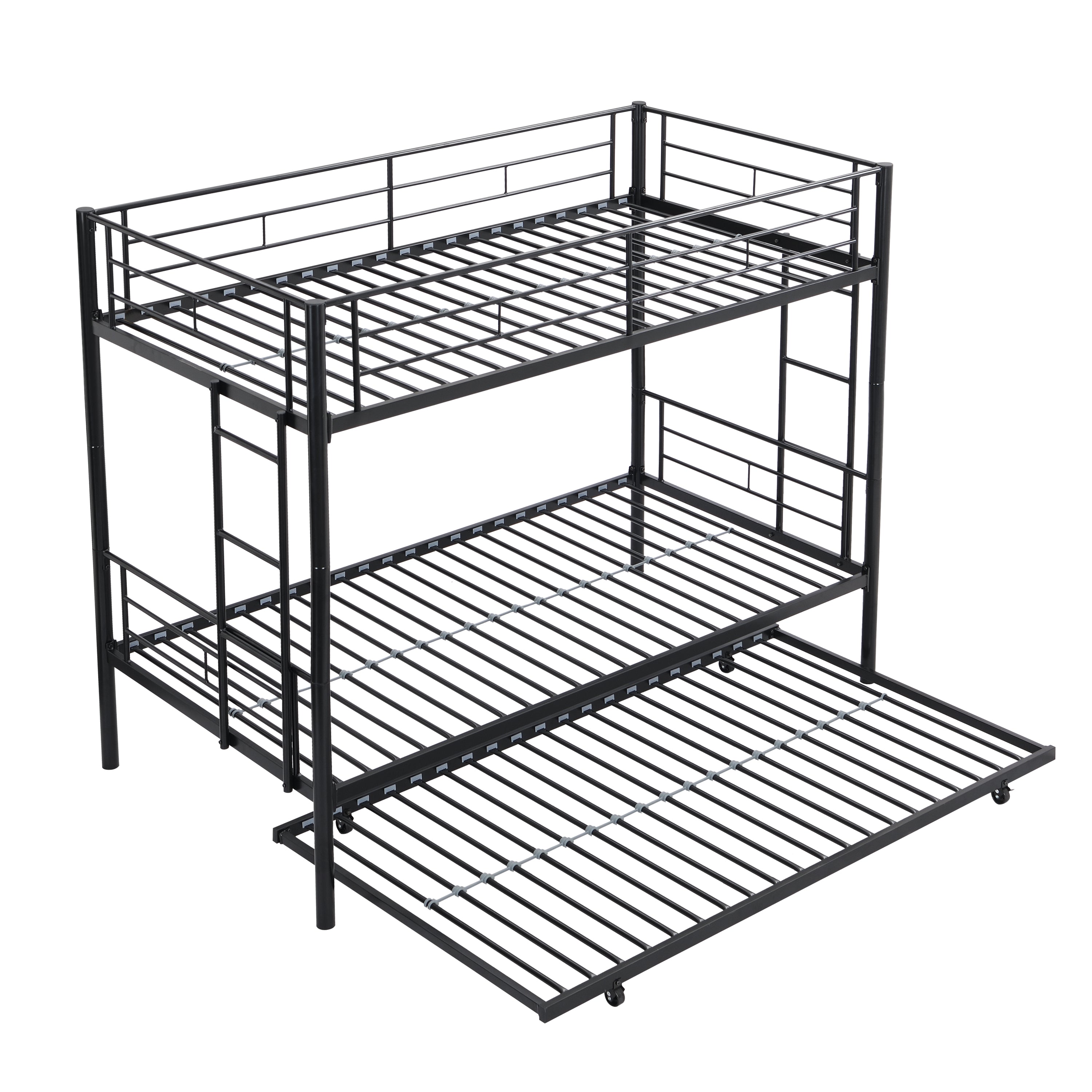 METAL Bunk Bed with trundle  Black METAL Bunk Bed with trundle  Black