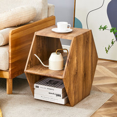 Hexagonal MDF Coffee Table with Storage – Modern & Stylish