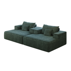 55-inch Chenille Sponge Sofa Lounge Chair,No Assembly Required,Fluffy Modern Sleeper Chair for Indoor Living Room Bedroom