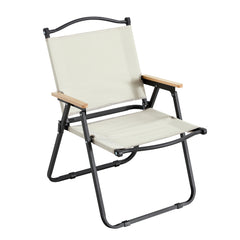 Folding Outdoor Camping Chair in Beige for Picnics, BBQ & Patio