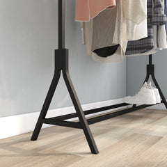 Freestanding Garment Rack, Single Pole, Black