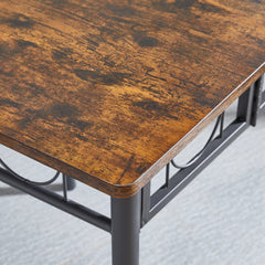 Iron & Wood Square Dining Table for Kitchen or Dining Room