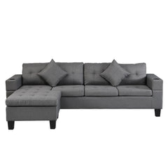 Sectional Sofa Set for Living Room with L Shape Chaise Lounge ,cup holder and Left or Right Hand Chaise Modern 4 Seat