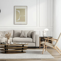 Upgrade your living space with our coffee table - made of safe materials and a sturdy frame, featuring a unique brown oak wood grain design and an easy-to-clean surface. Comes with detailed instructions for easy assembly.