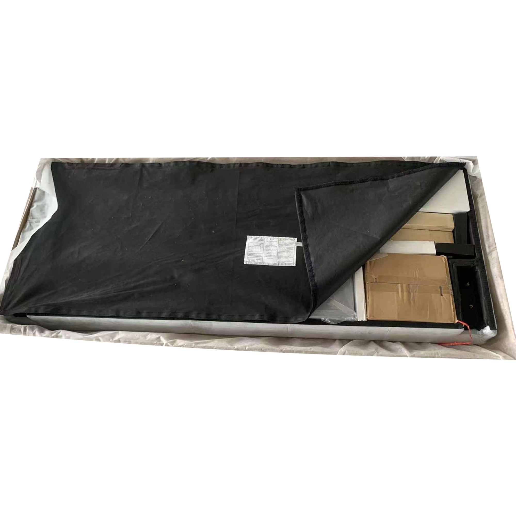 King Size Upholstered Platform Bed Frame with Button Tufted Linen Fabric Headboard, No Box Spring Needed, Wood Slat Support, Easy Assembly,  Gray King Size Upholstered Platform Bed Frame with Button Tufted Linen Fabric Headboard, No Box Spring Needed, Wood Slat Support, Easy Assembly,  Gray