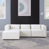 modular sofa Beige chenille fabric, simple and grand, the seat and back is very soft. this is also a KNOCK DOWN sofa