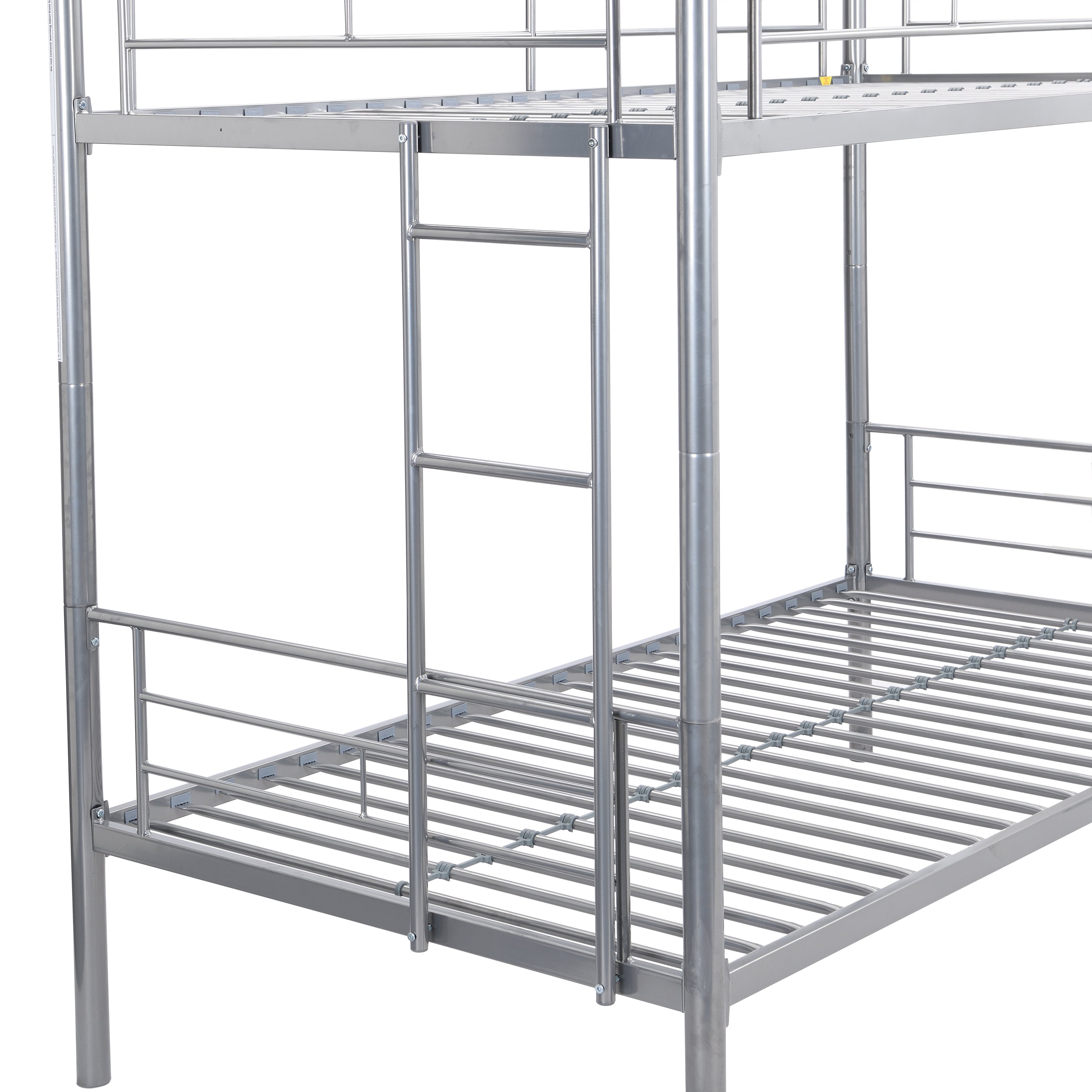 METAL BUNK BED SILVER METAL BUNK BED SILVER