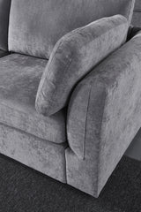 modular GREY sofa fabric, simple and grand, the seat and back is very soft. this is also a KNOCK DOWN sofa