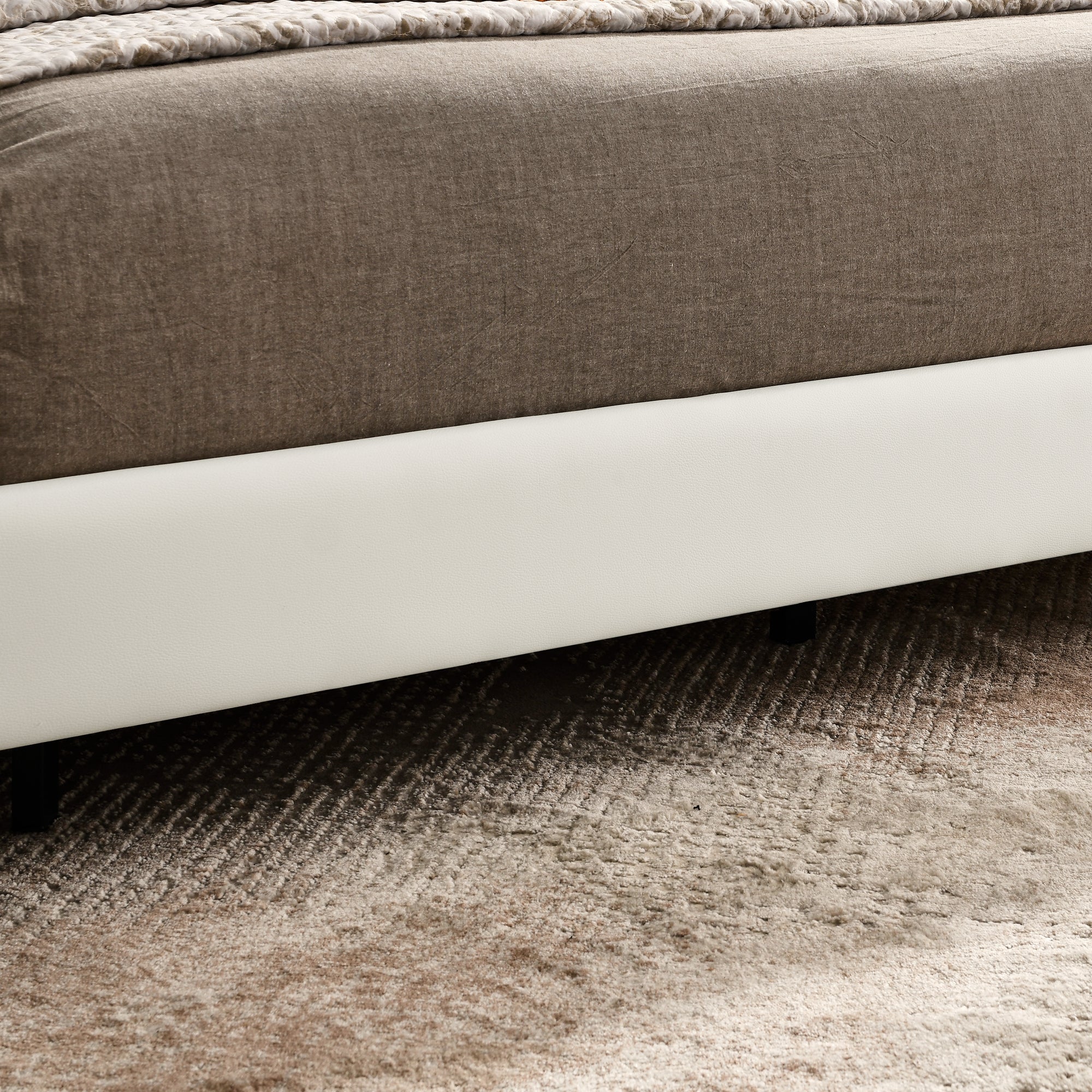 Queen Floating Bed Frame with Wall Mounted Headboard Modern Low Profile Platform Bed Frame Queen Size Faux Leather Upholstered Platform Bed Frame,No Box Spring Needed,White Queen Floating Bed Frame with Wall Mounted Headboard Modern Low Profile Platform Bed Frame Queen Size Faux Leather Upholstered Platform Bed Frame,No Box Spring Needed,White