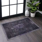 2x3 Washable Doormat Rug Anthracite Grey Non-Slip Entryway Rug Indoor Accent Carpet for Kitchen Bathroom