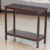 Wooden Workstation for Garden Balcony Garage Rack, Acacia Console Table Brown