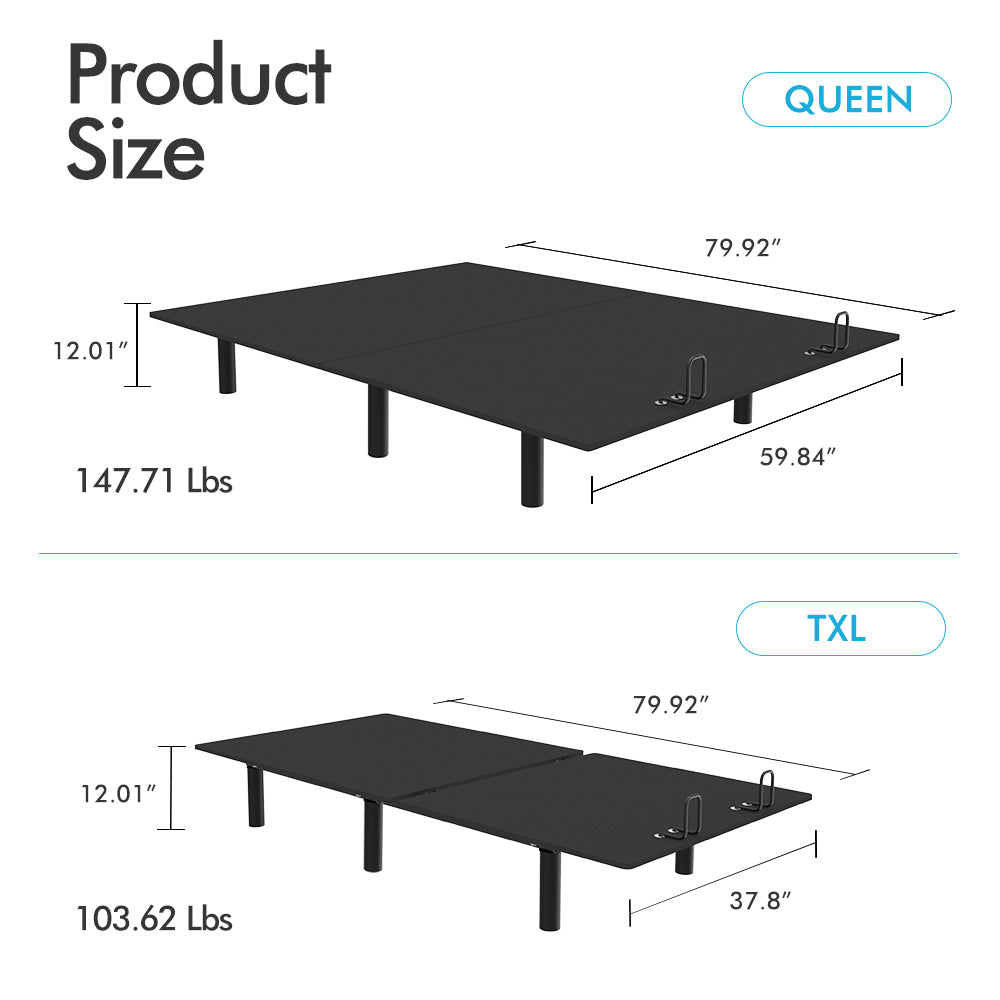 Queen Adjustable Bed Base with Zero Gravity & Remote Control Queen Adjustable Bed Base with Zero Gravity & Remote Control