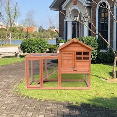 Easily Assembled Wooden Rabbit Hutch & Chicken Coop for Pets