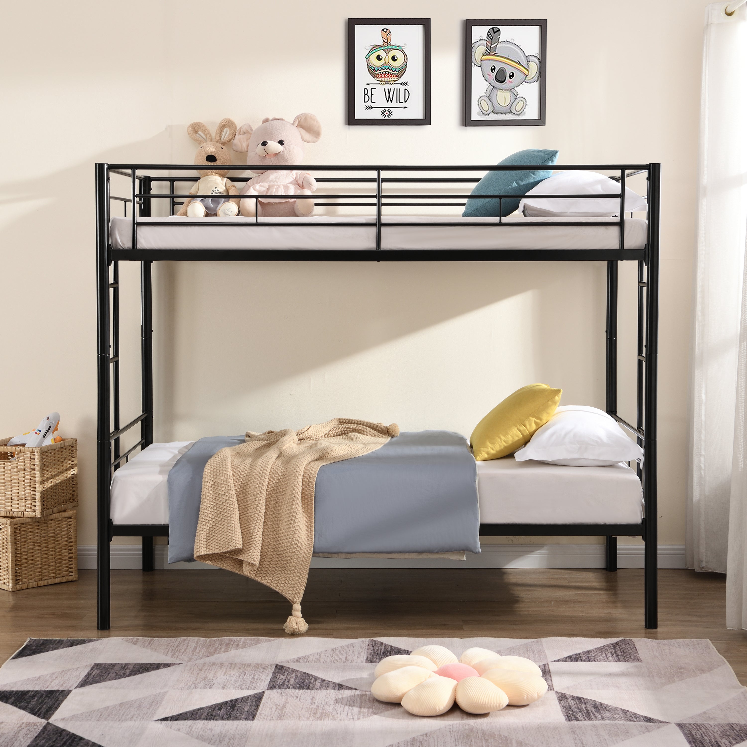 METAL BUNK BED BLACK METAL BUNK BED BLACK