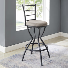 3-Piece Bar Table Set, Industrial Counter Height with Fabric Seat