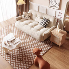 Luxurious Beige Leathaire Sofa Bed - Ultimate Futon for Your Living Room fbby-1395