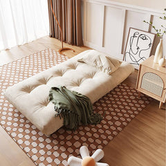 Luxurious Beige Leathaire Sofa Bed - Ultimate Futon for Your Living Room fbby-1395