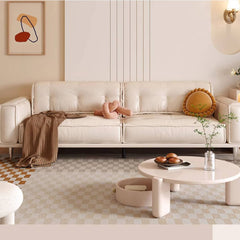 Chesterfield Faux Leather Sofa with Solid Wood Frame - Perfect for Your LIvingroom fbby-1406