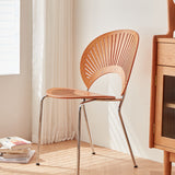 Stylish Plywood Dining Chair with Metal Base for Modern Diningroom fcp-1284