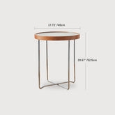 Round Glass Coffee Table with Metal Legs - Stylish for Modern Livingroom fcp-1290