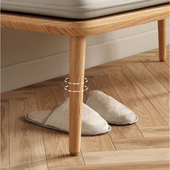 Versatile Beige & Gray Stool with Khaki Green Ash Wood and Premium Leathaire Finish fcp-1294