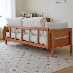 Modern Sofa Set with Cherry Wood Frame & Cotton Cushions - Perfect for LIvingroom fcp-1295