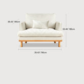 Luxury Leather Sofa with Cherry Wood Frame & Goose Down Filling Cushion - Modern Beige, Light Gray Design for Living Room fcp-1298