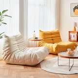 35.4"W Suede Lazy Sofa Multi-Color Option - Modern & Comfortable Design for All Your Rooms fcp-1315
