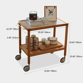 Elegant Natural Cherry Wood End Table with wheels delicate Glass Top - Perfect for Living Room Decor fcp-1326