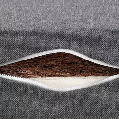 Premium Comfort Mattress: Luxurious Grey/White/Blue Options with Natural Bamboo Charcoal, Coconut Palm, Cotton, and Linen Layers fcsnm-1550