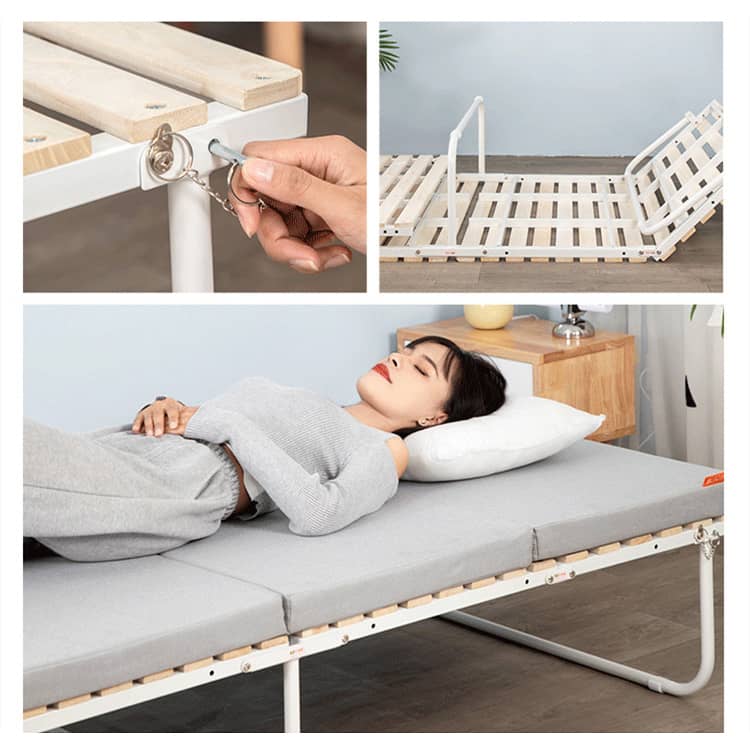 Stylish White Paulownia Wood Bed Frame with Steel Accents - Elegant Natural Finish fcsnm-901 Stylish White Paulownia Wood Bed Frame with Steel Accents - Elegant Natural Finish fcsnm-901