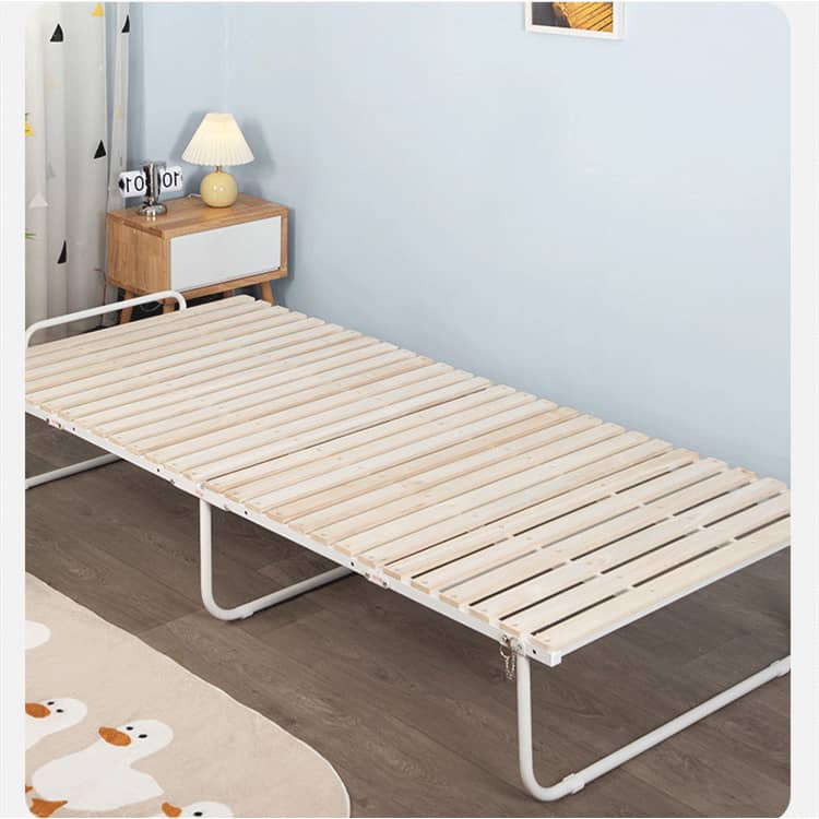Stylish White Paulownia Wood Bed Frame with Steel Accents - Elegant Natural Finish fcsnm-901 Stylish White Paulownia Wood Bed Frame with Steel Accents - Elegant Natural Finish fcsnm-901