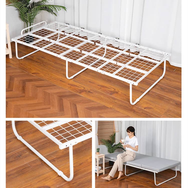 Stylish White Paulownia Wood Bed Frame with Steel Accents - Elegant Natural Finish fcsnm-901 Stylish White Paulownia Wood Bed Frame with Steel Accents - Elegant Natural Finish fcsnm-901