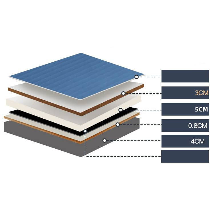 Modern Multi-Material Bed with Steel Frame and Comfortable Foam Layers fcsnm-905 Modern Multi-Material Bed with Steel Frame and Comfortable Foam Layers fcsnm-905