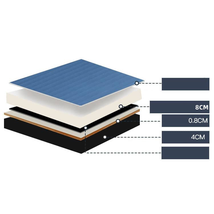 Modern Multi-Material Bed with Steel Frame and Comfortable Foam Layers fcsnm-905 Modern Multi-Material Bed with Steel Frame and Comfortable Foam Layers fcsnm-905