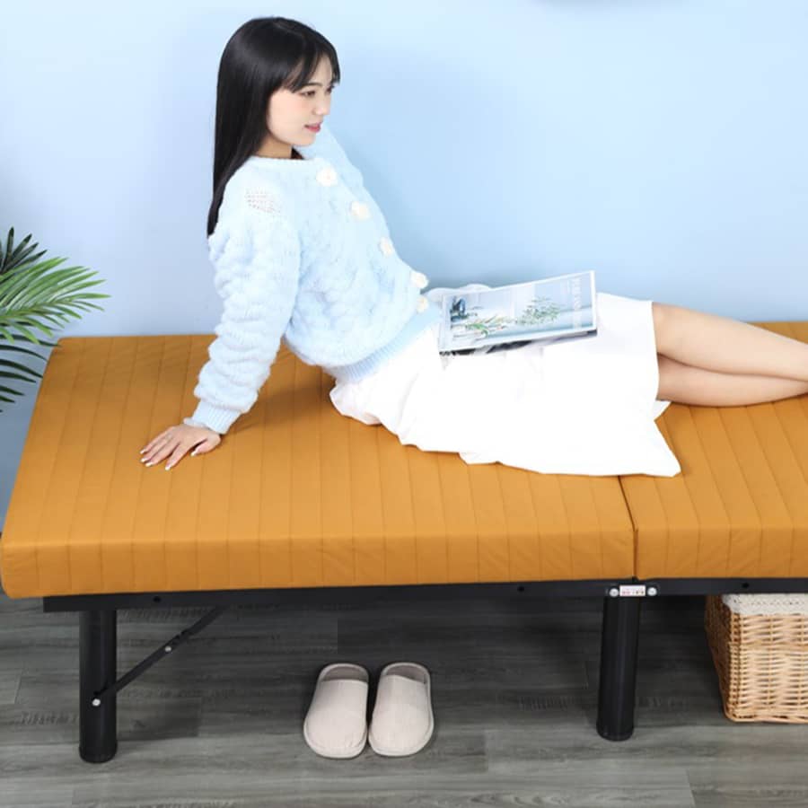 Modern Multi-Material Bed with Steel Frame and Comfortable Foam Layers fcsnm-905 Modern Multi-Material Bed with Steel Frame and Comfortable Foam Layers fcsnm-905