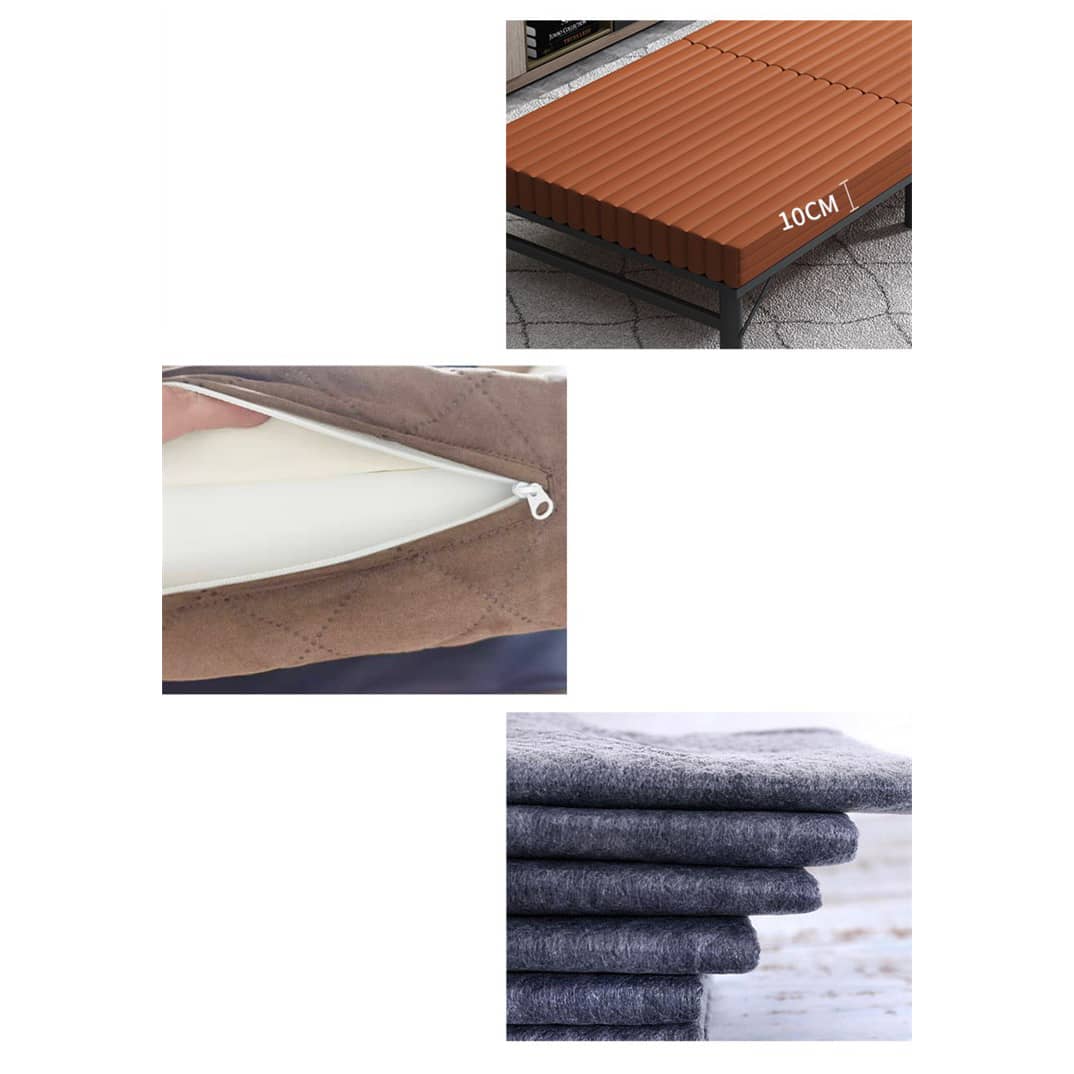 Ultimate Comfort Bed - Stylish Design in Green, Black & Brown with High-Quality Foam and Durable Laminated Wood fcsnm-907 Ultimate Comfort Bed - Stylish Design in Green, Black & Brown with High-Quality Foam and Durable Laminated Wood fcsnm-907