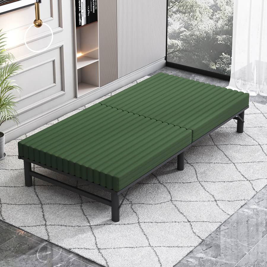 Ultimate Comfort Bed - Stylish Design in Green, Black & Brown with High-Quality Foam and Durable Laminated Wood fcsnm-907 Ultimate Comfort Bed - Stylish Design in Green, Black & Brown with High-Quality Foam and Durable Laminated Wood fcsnm-907