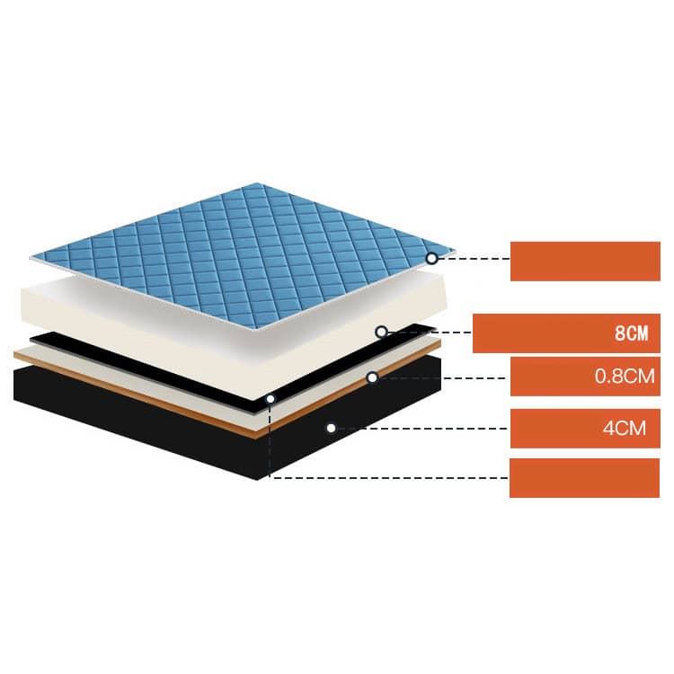 Modern Multi-Layer Steel and Wood Bed with Bamboo Charcoal Foam and Figure Cotton Topper - Available in Grey, Black, Blue, Brown, and Off White fcsnm-908 Modern Multi-Layer Steel and Wood Bed with Bamboo Charcoal Foam and Figure Cotton Topper - Available in Grey, Black, Blue, Brown, and Off White fcsnm-908