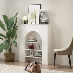 Solid Wood Accent Cabinet with Shelves, Stylish Density Board Storage Solution fcwz-2357