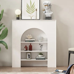 Solid Wood Accent Cabinet with Shelves, Stylish Density Board Storage Solution fcwz-2357