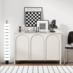 Sleek White Arched Door Cabinet – Modern Minimalist Design for Stylish Storage fcwz-2363